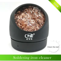 1pcs soldering iron cleaner wire with stand set welding head solder iron tip cleaner cleaning steel hot sale