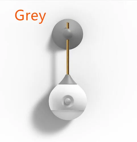 Серый xiaomi Sothing Sunny Smart sensor ночник инфракрасный индукционный usb зарядка съемный ночник для xiaomi умный дом - Цвет: Серый