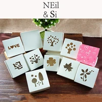 white paper hollow box handmade soap wedding favor jewel gift candy accessories packaging window boxes free shipping