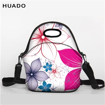 lunch bag Ланч сумка из неопрена бабочка сумка тоут для ланча с плечевым ремнем для женщин дети девочки - Цвет: lunch bag