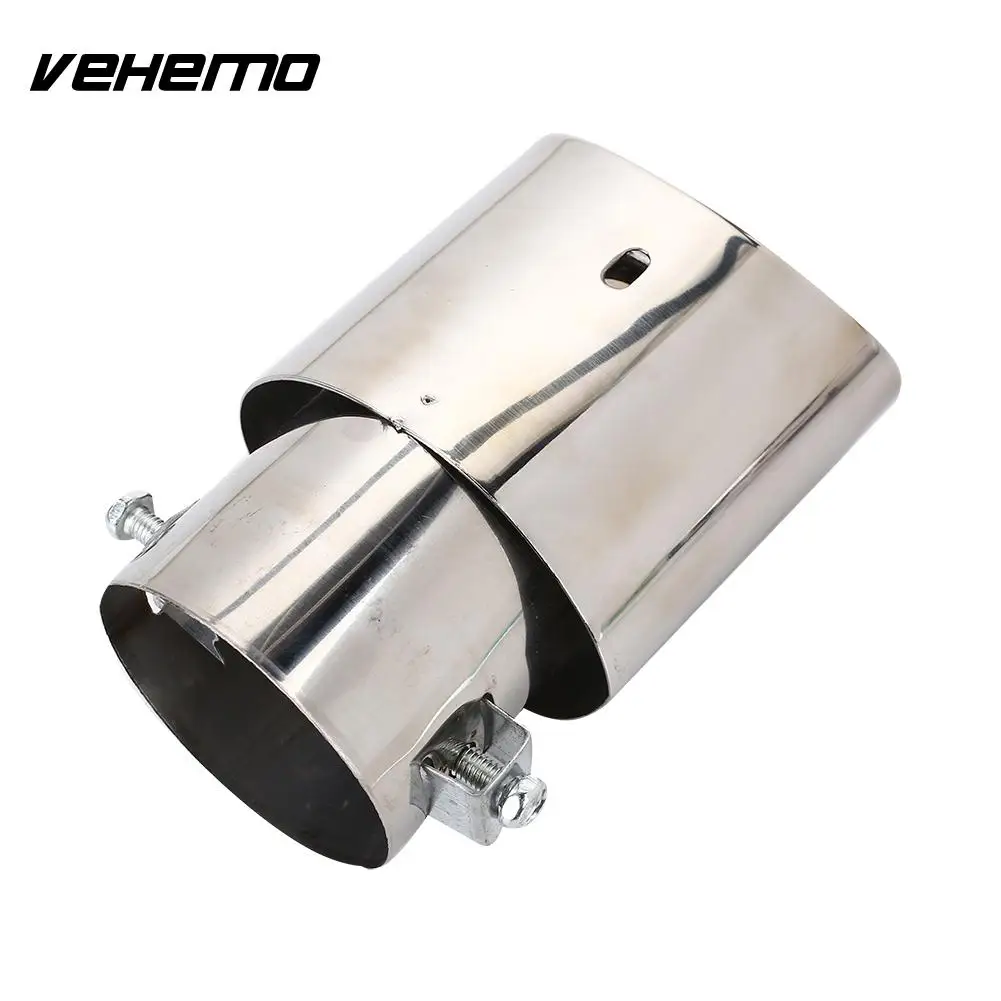 Vehemo Diameter 66-86mm Car Tail Pipe Muffler Tip End Exhaust Accessory Noise Reduction Stainless Steel | Автомобили и мотоциклы