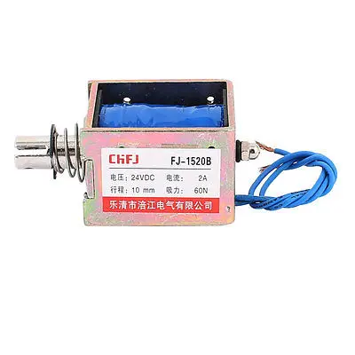 DC24V/DC12V 2A 10mm 60N пружинная нагрузка нажимной привод электромагнитный магнит |