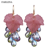 farlena jewelry exquisite multicolor crystal earrings grapes drop earrings for women fashion earrings
