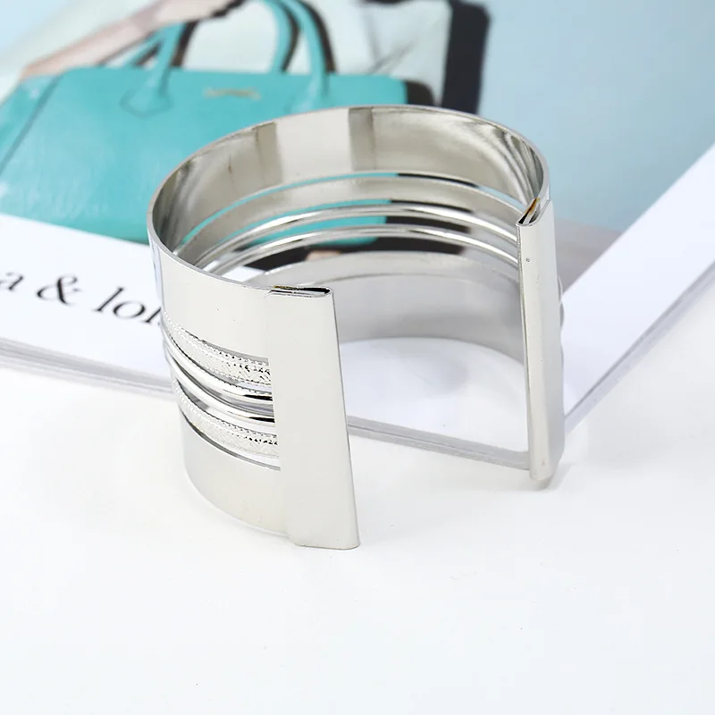 

FLDZ New Exaggerated Fashion Bracelet Simple Stripe Colorful Bracelets Bangle For Women Jewelry Gift Clothing Accessories