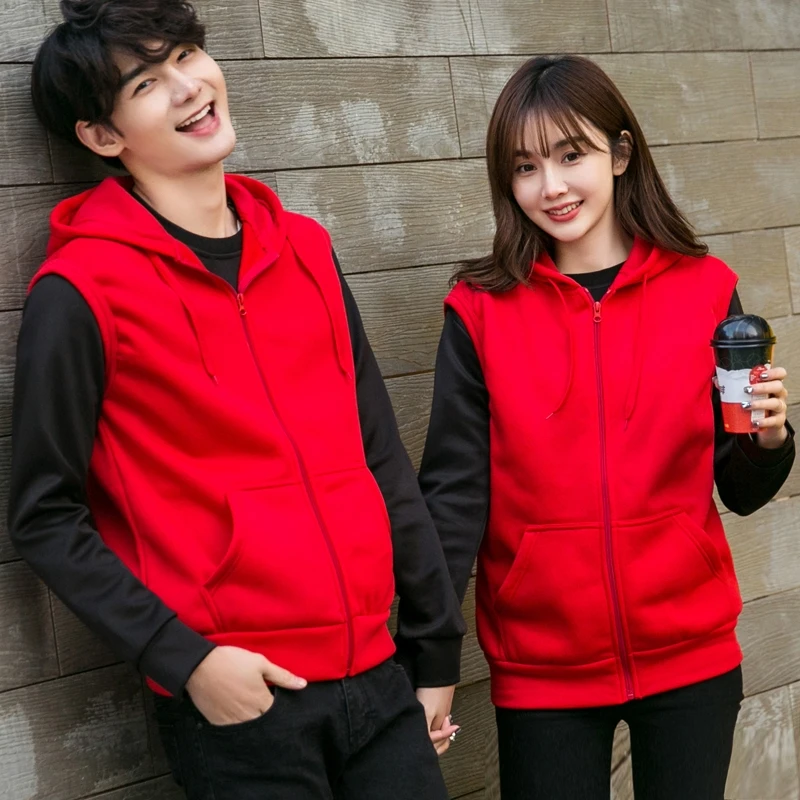 2018 New Arrival Vests Men Women Fashion Casual Solid Hooded Jacket Winter Autumn Waistcoats Mens Sleeveless Jackets Couple Vest | Мужская