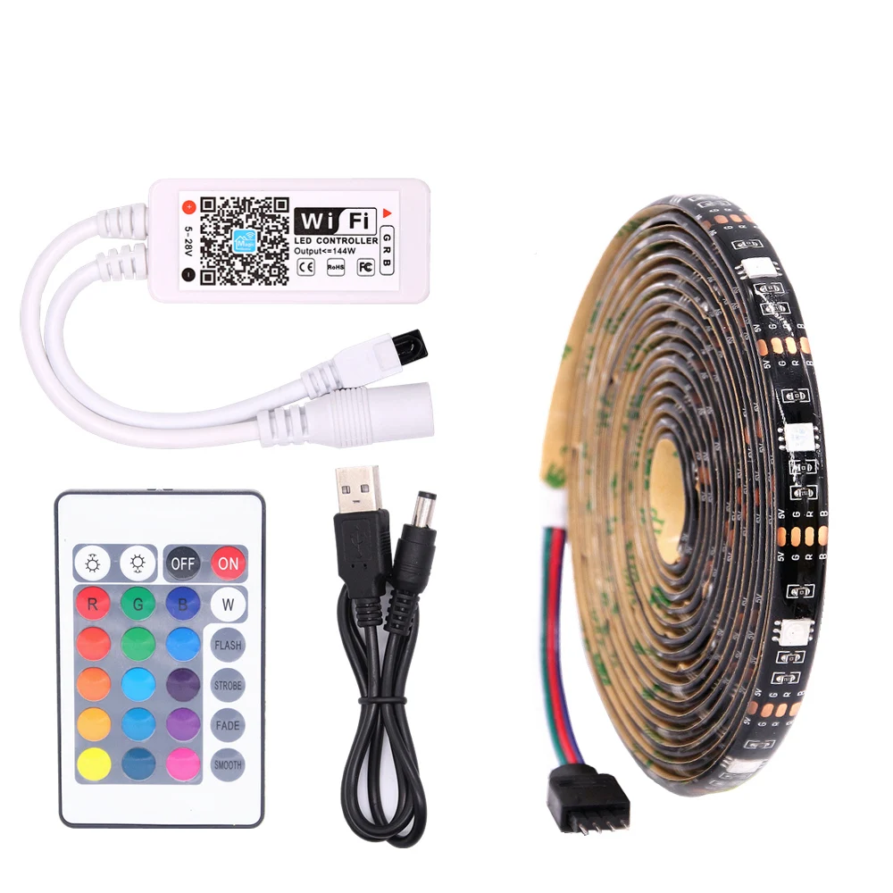 Светодиодная лента RGB с подсветкой для телевизора 5050 водонепроницаемая 5 В USB