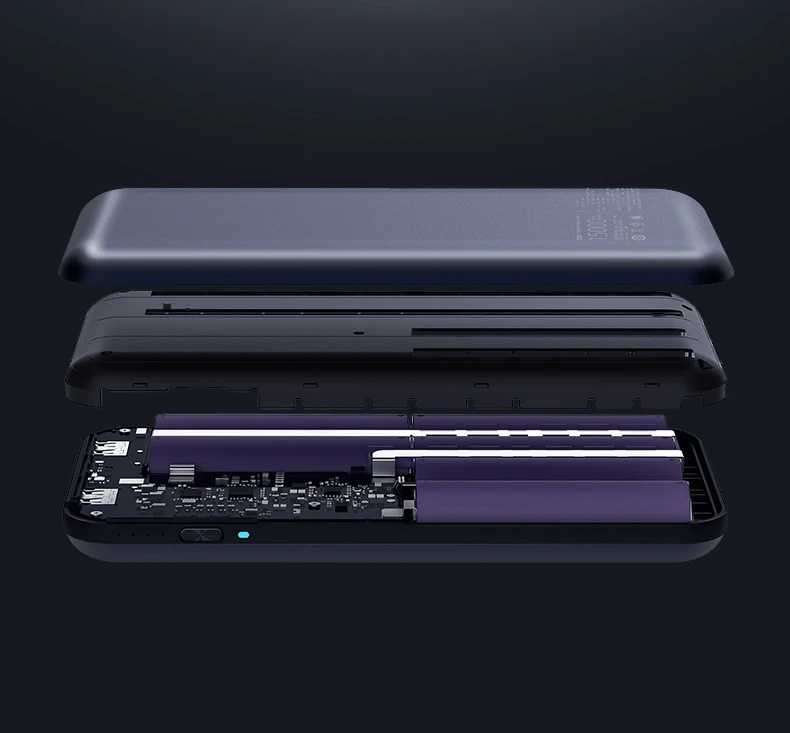 ZMI power Bank 20000 мАч, внешняя батарея QC 3,0, зарядное устройство для ноутбука, внешний аккумулятор с двумя портами для ноутбука QB820