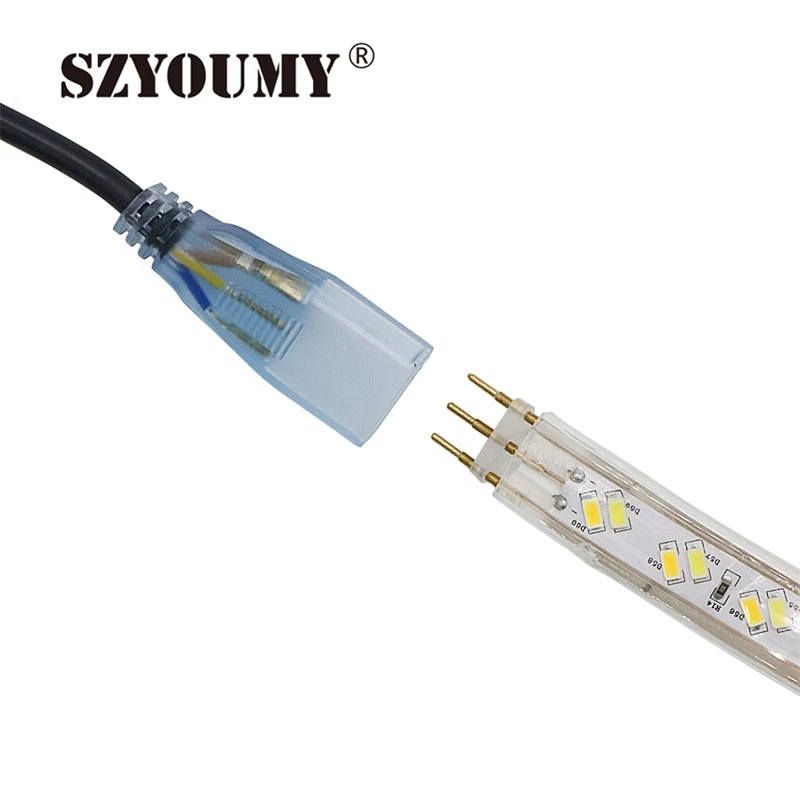 SZYOUMY 5730 120 светодиодов/м 220 В Светодиодная лента CCT холодный белый и теплый двойной