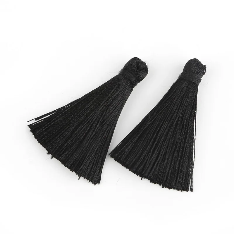 60pcs/lot 35mm Random Mixed Cotton Silk Tassels Earrings Charm Pendant Satin for DIY Jewelry Making Findings Materials | Украшения и
