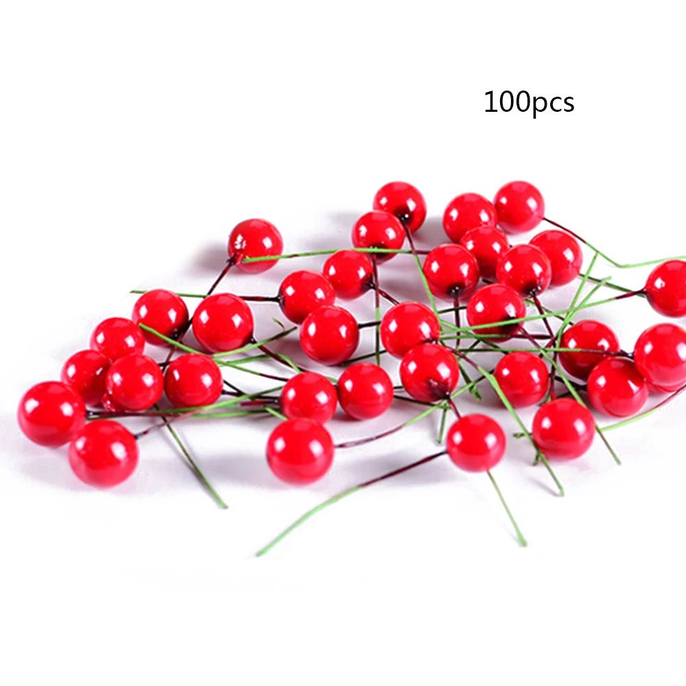 Искусственный пенопласт 100 шт./лот красный маленький шар букет фруктов цветов