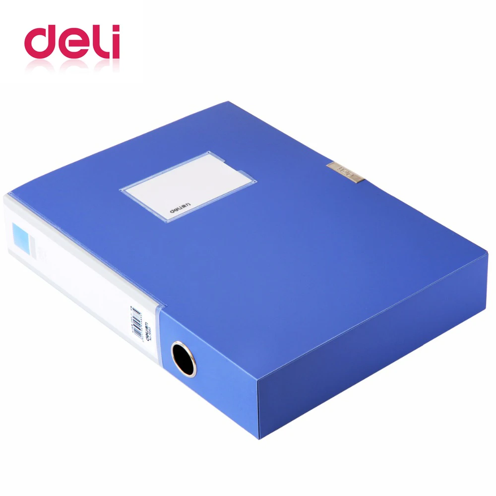 Deli 1 шт. синяя коробка для файлов 520 A4 бумажная клей пряжка информации хранения