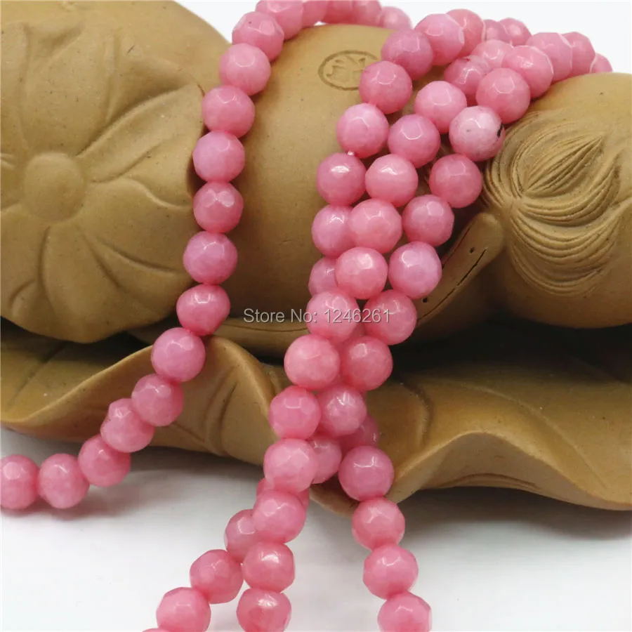 4 мм аксессуары Розовый Халцедон Круглые Кристальные поделки свободные бусины DIY