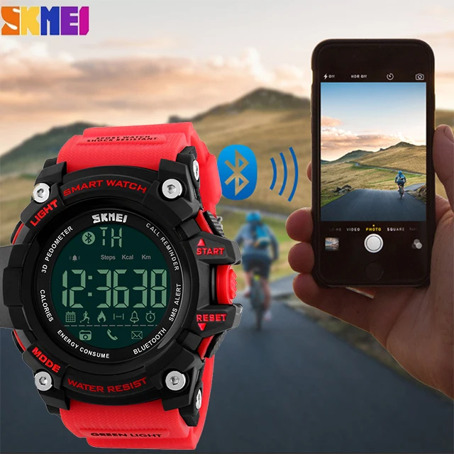 SKMEI Для мужчин Смарт часы Шагомер Счетчик калорий модные хронограф цифровой