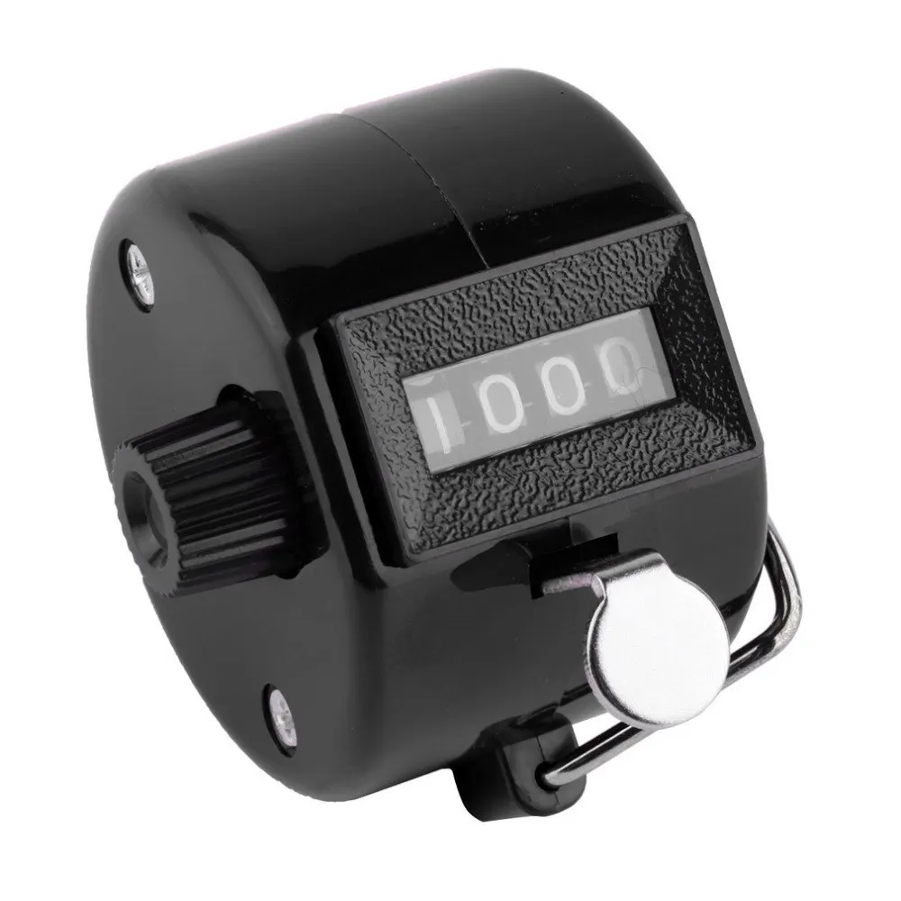 4 значный портативный удобный пластик + металлический ручной счетчик ручного