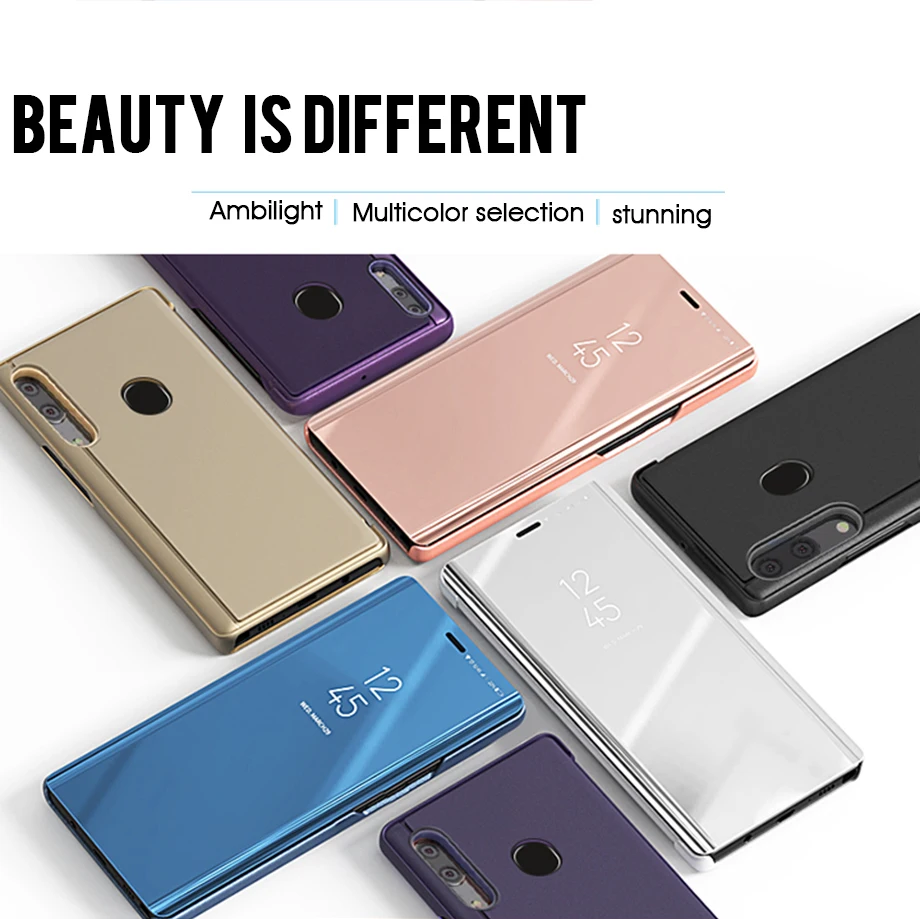360 прозрачный зеркальный флип-чехол для Samsung Galaxy A3 A5 A7 A6 A7 плюс чехол A10 A20 A30 A40 A50 A70 M10 M20 M30 чехол