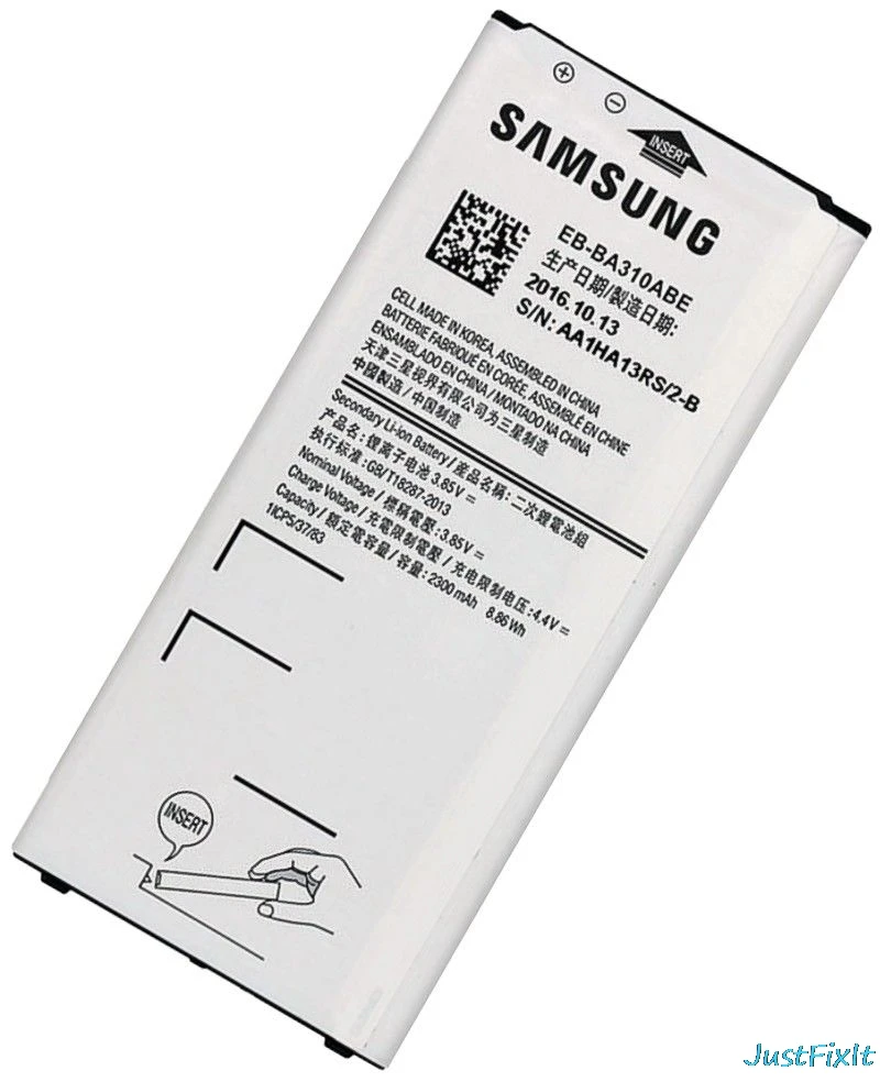 Оригинальный Новый аккумулятор для samsung Galaxy A3 (2016 Edition) A310 A310F A310M A310Y EB-BA310ABE 2300 мАч |