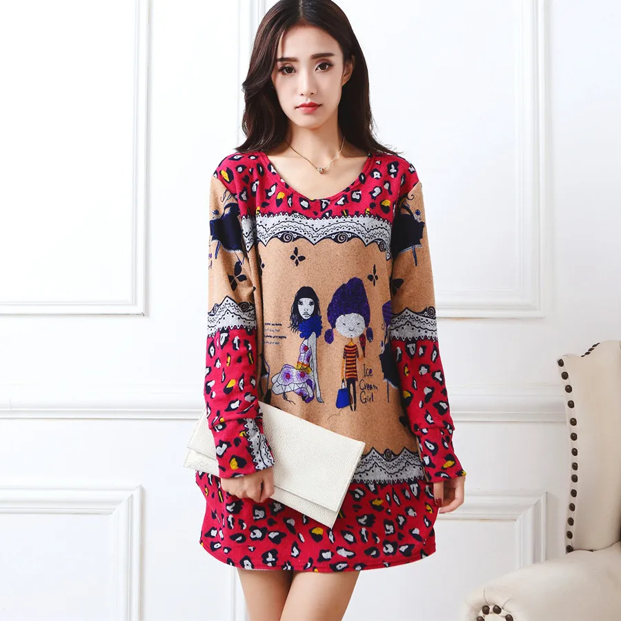 Новинка 2018 осенне-зимние модные женские платья с длинными рукавами платье