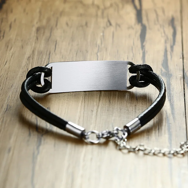 New Medical Alert Star Of Life Titanium Stainless Steel Bracelet Jewelry Leather Rope Bracelets For Men Women Accessories | Украшения и