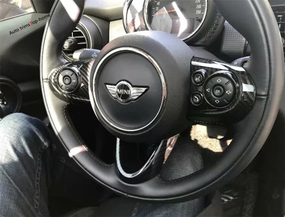 Yimaautotrims Steering Wheel Button Cover Trim For Mini Cooper F55 F56 F57 3 Door / 5 2014 - 2019 ABS Interior Mouldings | Автомобили и