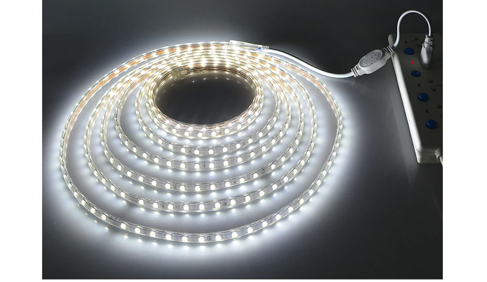 220 В водонепроницаемый светодиодный светильник для кухни, светодиодный светильник для шкафа, шкаф, шкаф, светильник, лампа для спальни 5 м 10 м 15 м 20 м 25 м EU
