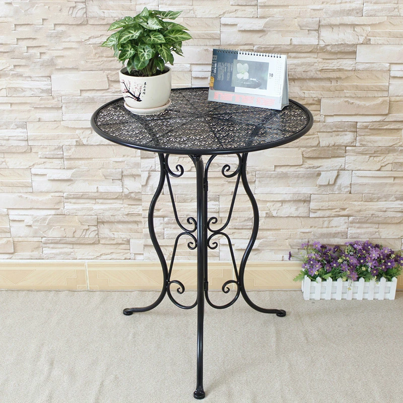 

Creative Style Metal Small Round Leisure Tea Table Corner Balcony Coffee Table