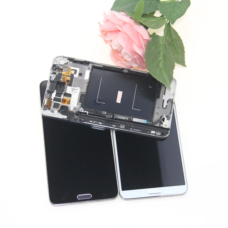 Для SAMSUNG Galaxy Note3 сенсорный экран Note 3 N9005 N900 LCD дигитайзер черный белый|Сенсорные