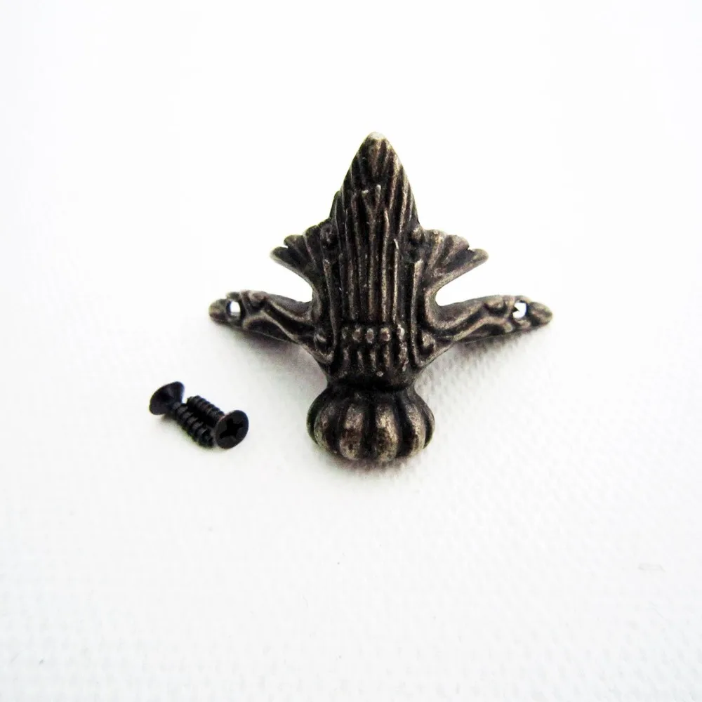 4 шт. старинная бронзовая Подарочная коробка из античной латуни деревянный чехол