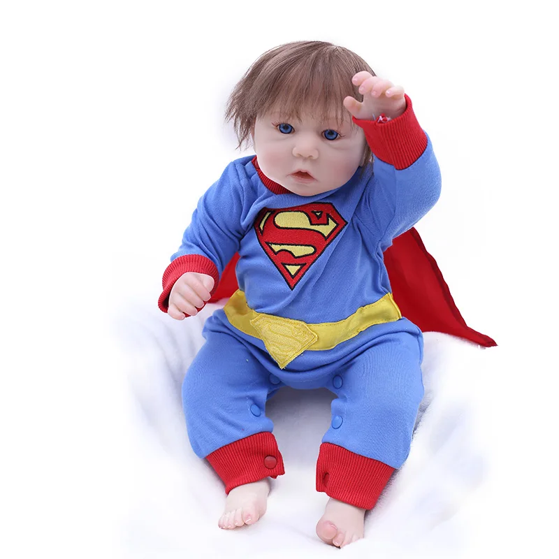 DOLLMAI Super cool Babies Dolls Reborn 17 Inch Boneca Silicone Vinyl Baby Doll Toy Realistic Boy Kids Birthday Xmas Gift | Игрушки и