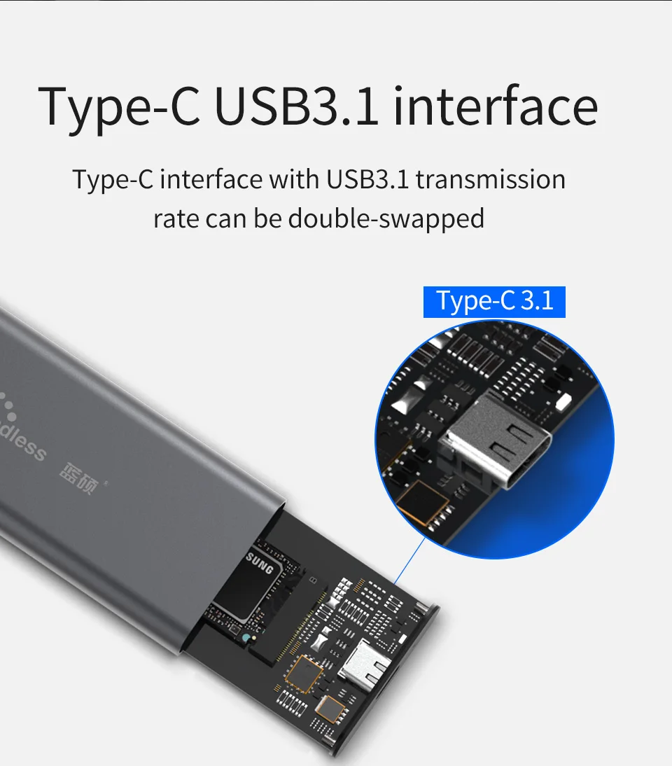 PCIE M.2 NVME USB SSD корпус M ключ Тип C USB 3,1 2240/2280 SSD чехол алюминиевый 10 Гбит/с внешний корпус жесткий диск внешний