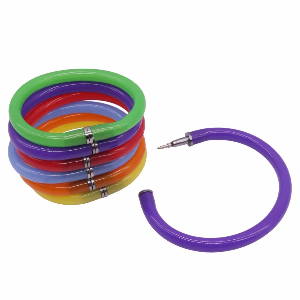 5 шт гибкий шариковая ручка милый мягкий пластиковый жесткий браслет шариковые