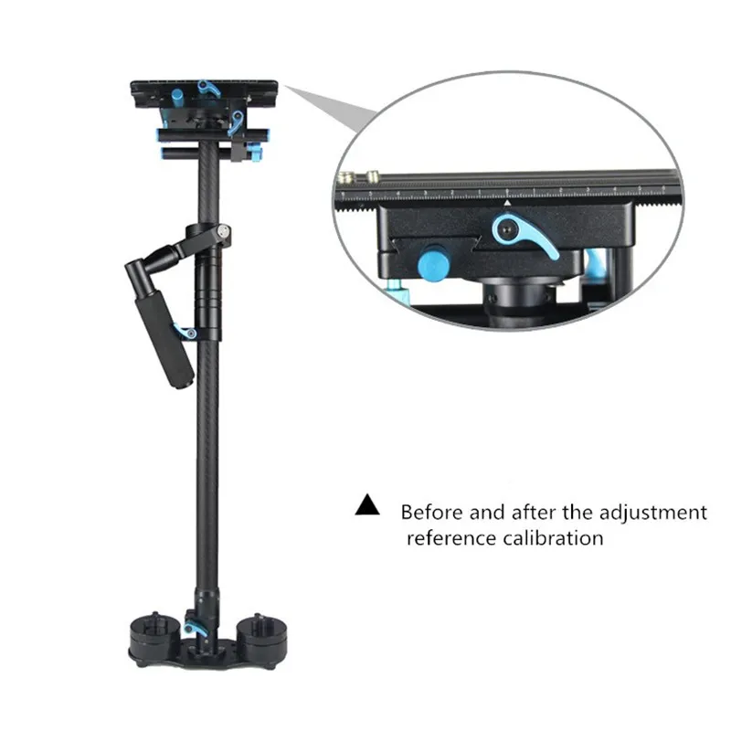 YELANGU High Quality Straight Rod Carbon Fiber 70-120cm Adjustable Handheld Stabilizer Steadicam for DSLR Camera Camcorder | Электроника