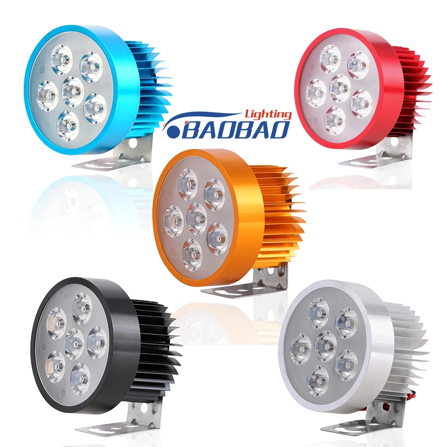 BAOBAO мотоцикл 6 светодиодный светильник 12V 30W 6500K Универсальный электромобиль