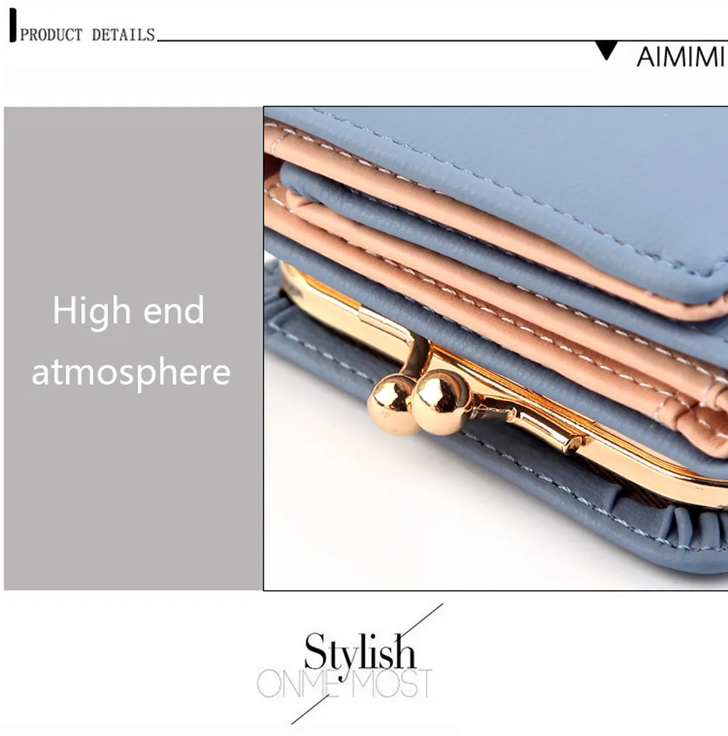 Женские короткие кошельки мини кошелек для денег маленький складной женский