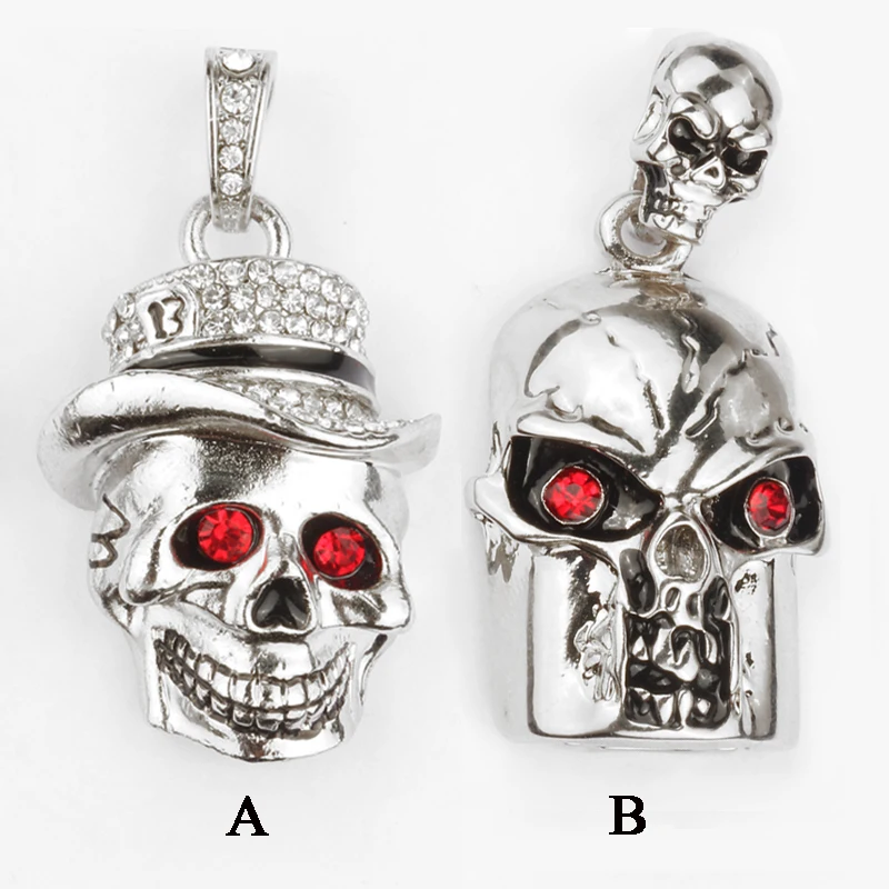 Amthin металлический Алмазный Скелет Голова Череп цепь USB флэш накопитель USB2.0 флеш