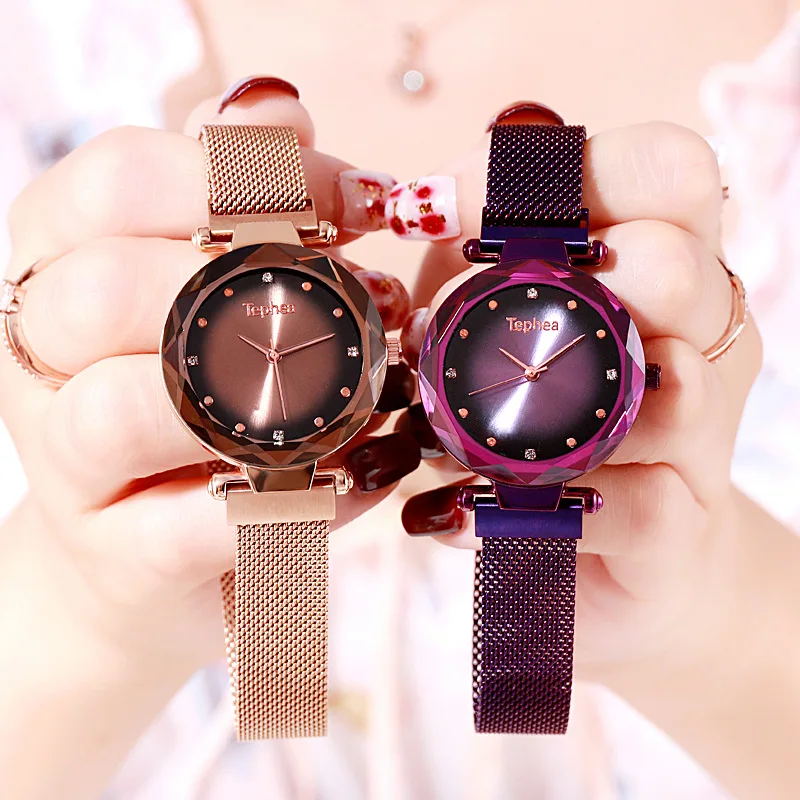 2019 новый бренд розовое золото повседневные Модные кварцевые часы для женщин