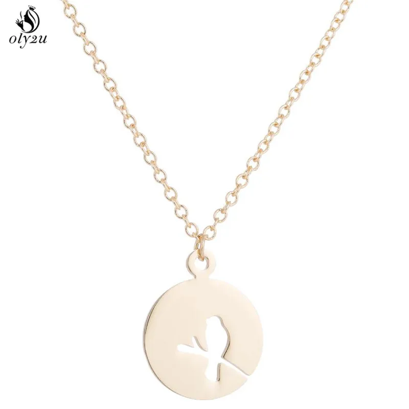 Милое ожерелье ветка Oly2u в виде полой птицы круглая подвеска милые животные аниме