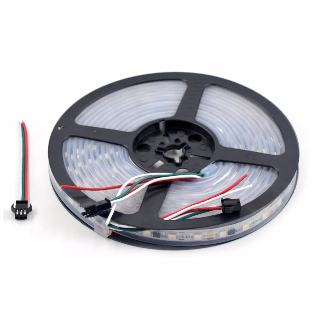 5 ~ 100 м 12В WS2811 20 пикселей 60leds/M 5050 RGB LED Цифровой белый цвет полоса IP67 белый/черный PCB 1