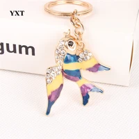 swallow bird fly lovely cute crystal charm pendant purse handbag car key keyring keychain party wedding birthday gift