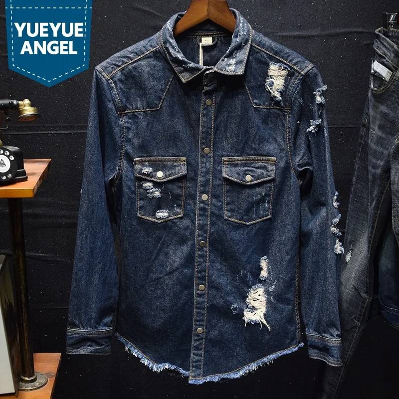 Мужская Весенняя Модная рубашка Camisa Masculina повседневная облегающая блузка в стиле