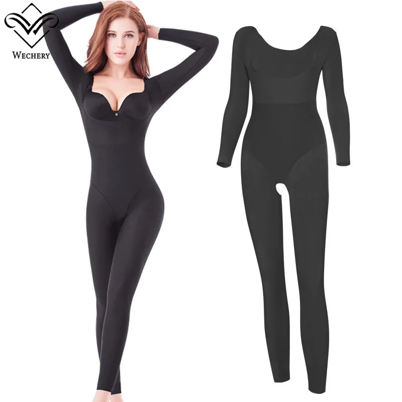 Женское нижнее белье Wechery Reductoras и Shapers бесшовное корректирующее боди с длинным