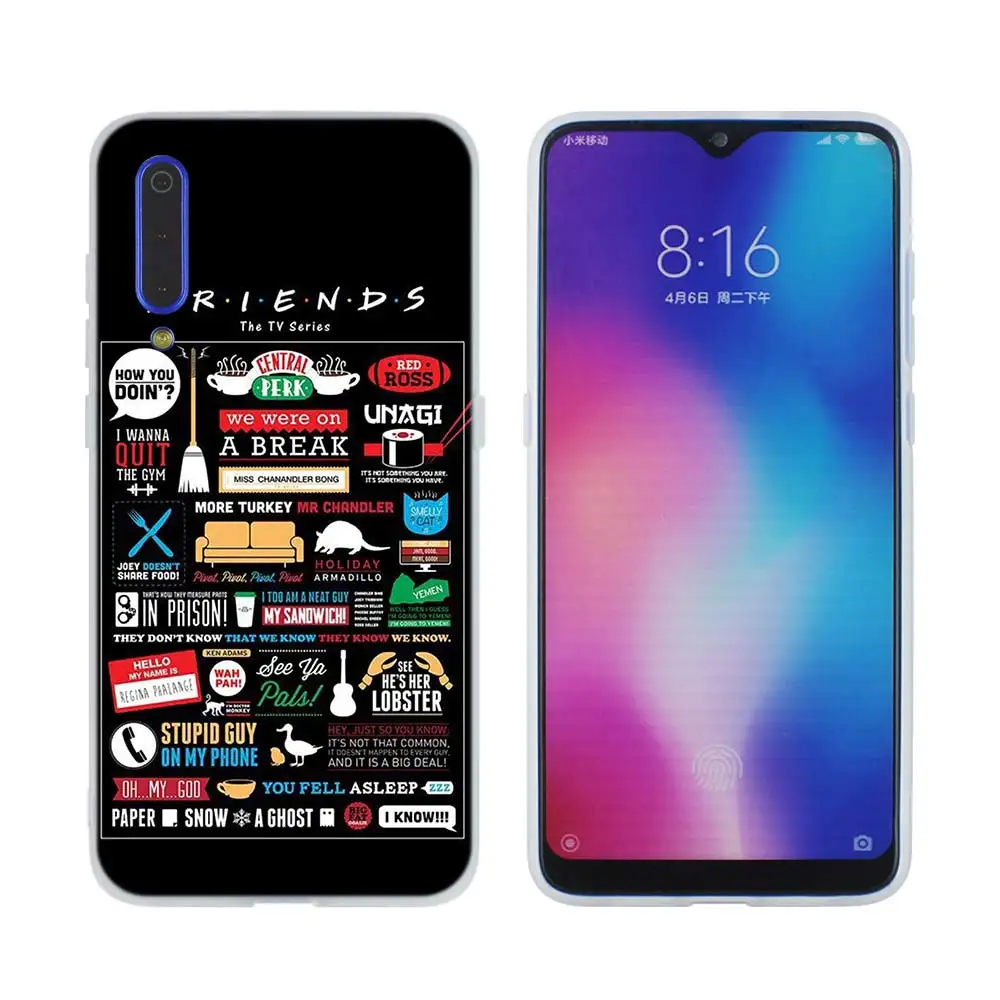 design 08 Мягкий чехол для телефона Perk coffee friends tv для Xiao mi 9 8 A2 A3 lite mi 9t CC9 9se 5X6 F1 Max3 mi x2s 6X чехол Note10 Pro coque - Цвет: design 08