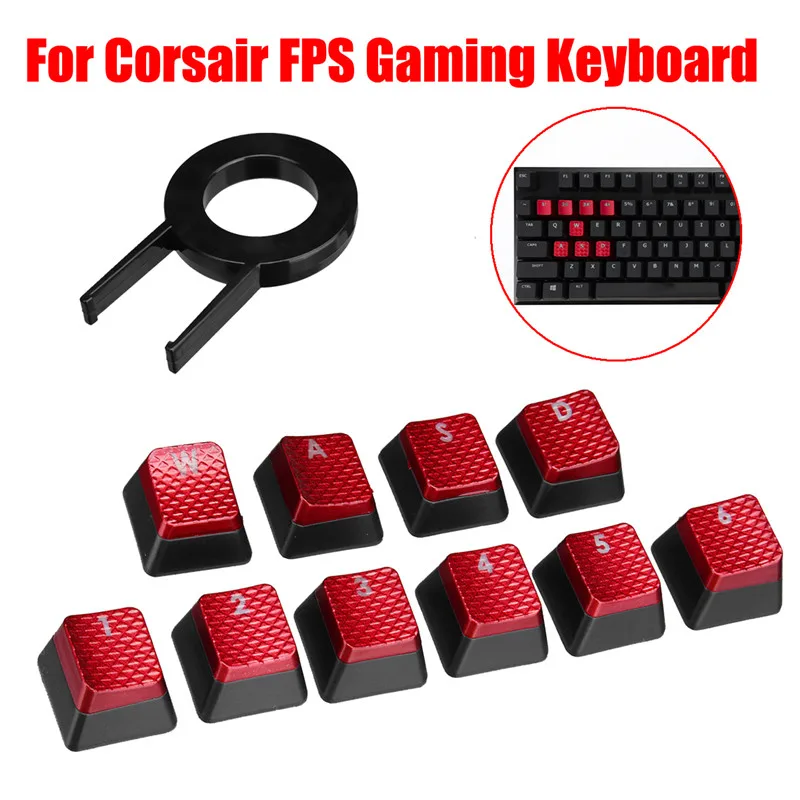 10 шт. крутая красная клавишная Кепка с подсветкой для Corsair FPS игровая клавиатура MX