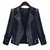Blue jacket Шикарная куртка из искусственной кожи на молнии, Женское пальто, осенне-зимние куртки, приталенные пальто, женская одежда, верхняя одежда, пальто размера плюс - Цвет: Blue jacket