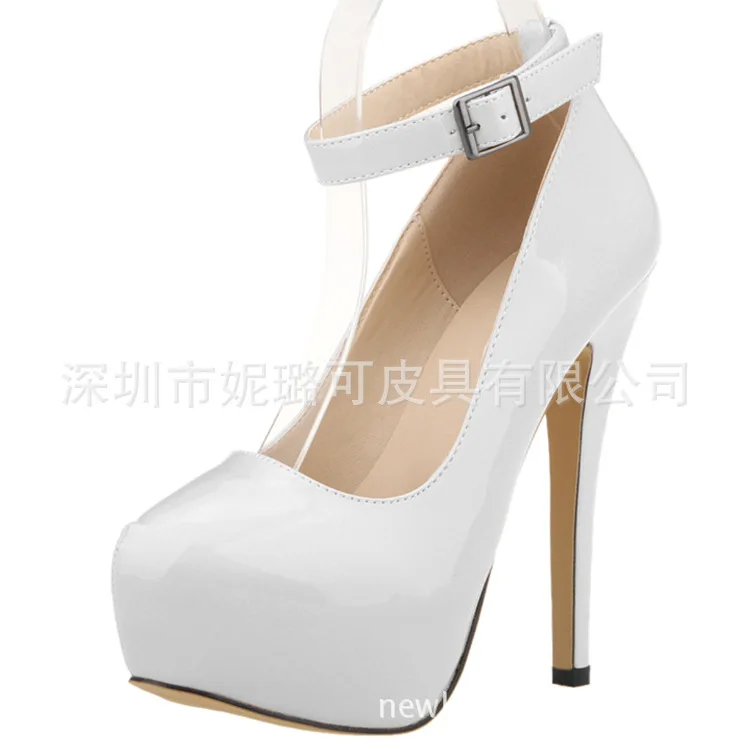 Туфли лодочки женские на высоком каблуке 14 см искусственная кожа заостренный