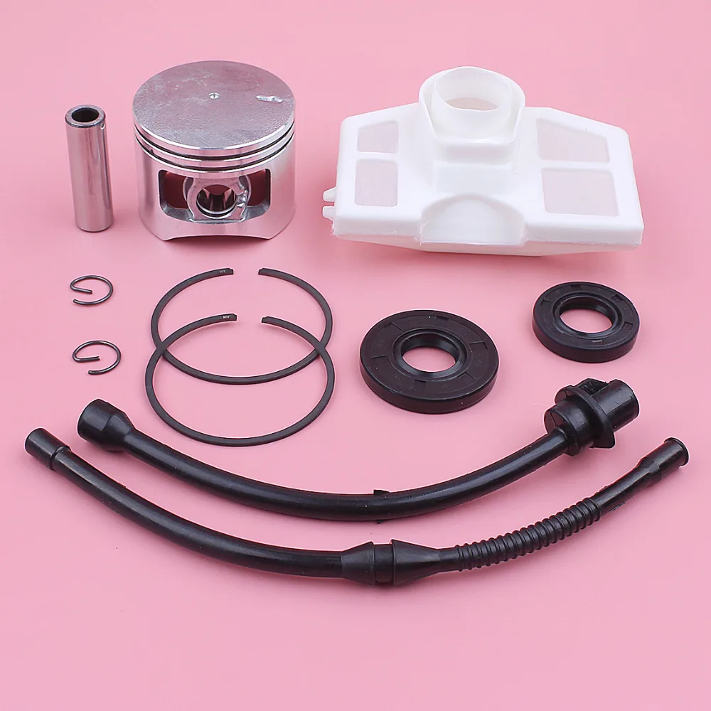 

45 мм поршневой комплект для китайской бензопилы 5200 52cc воздушный фильтр Топливопровод шланг сальник запасная часть для замены инструмента