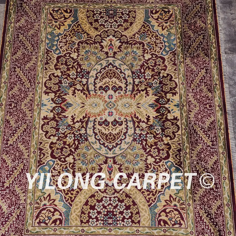 Yilong 2 'x 3' красный цвет классический Турецкий Дизайн Ручной Работы античные