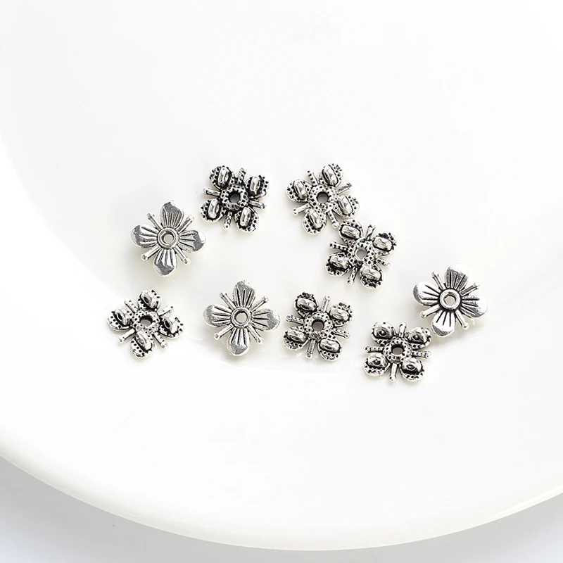 Винтажный бисер MEIBEADS из сплава цинка античный в виде цветов для браслета и