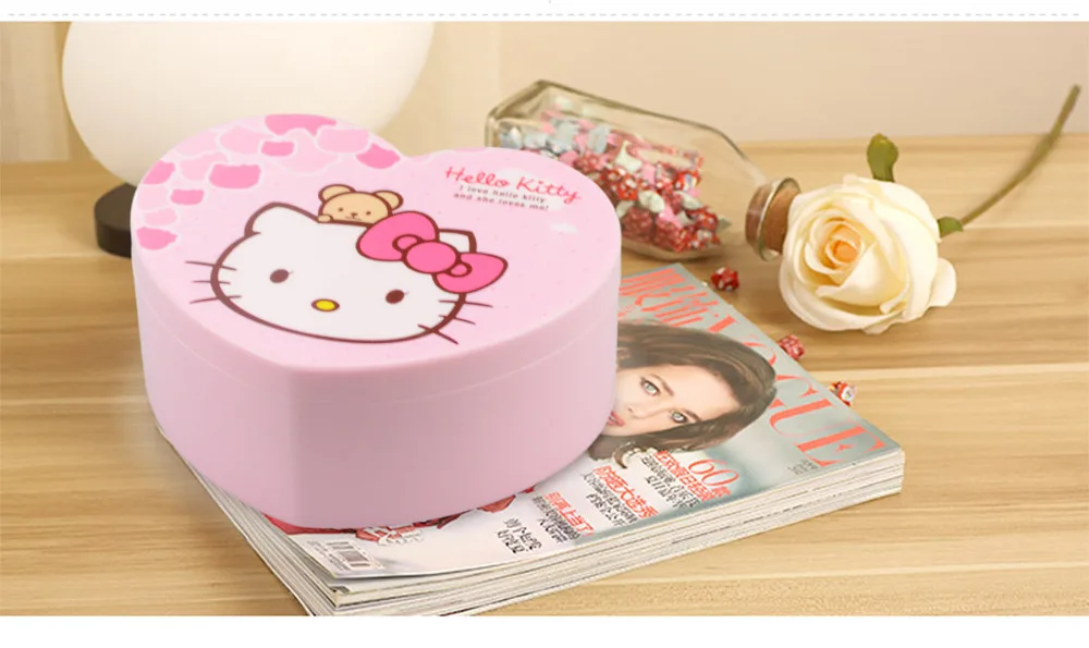 hello kitty Сердце Форма ювелирных изделий макияж коробка зеркало чехол XW-1006