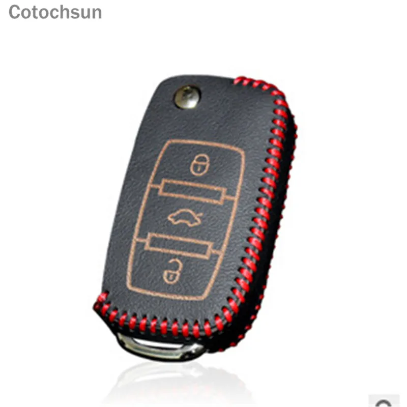 Чехол для автомобильных ключей Cotochsun Volkswagen VW Jetta Tiguan POLO Passat CC Golf GTI R20 R36 EOS Scirocco/Skoda
