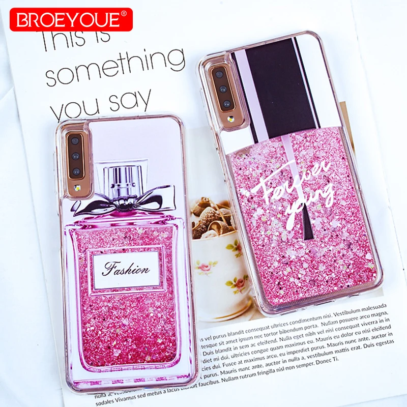 Glitter Liquid Quicksand Phone Case For Samsung Galaxy A3 A5 2017 S8 Plus Note 9 A7 2018 J3 J7 J5 |